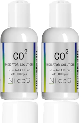 Image of NilocG Aquatics Co2 Drop Checker Solution 4dKH /Ph Reagent for The Most Accurate Monitoring of Your Planted Tank Co2 Levels - 2X 4dkh Fluid Bottles