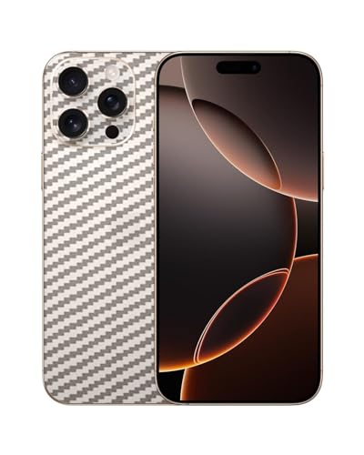 Image of Compatible with Apple iPhone 16 Pro Max Back Skin Sticker /Vinyl wrap /Protective Film Mobile Skin Carbon Fiber Transparent by Candeal Mizhan (only Back)