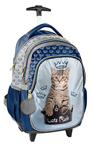Preisvergleich Produktbild Paso Schulranzen Trolley Katze Schulrucksack (RHU-997)
