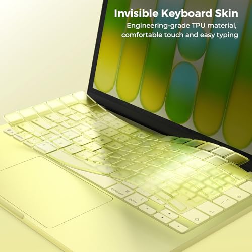 Image of EooCoo Premium Keyboard Cover Skin Protector, Laptop Accessories Compatible with MacBook Neo 13 inch 2026 with A18 Pro Chip A3404, Mac Neo Skin Sticker Scratch-Resistant & TPU Keyboard Cover, Citrus