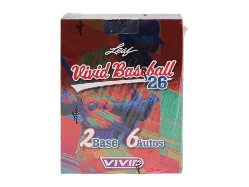 Caja de cartas coleccionables de béisbol Leaf Vivid 2026 (6 autógrafos por caja de pasatiempos)