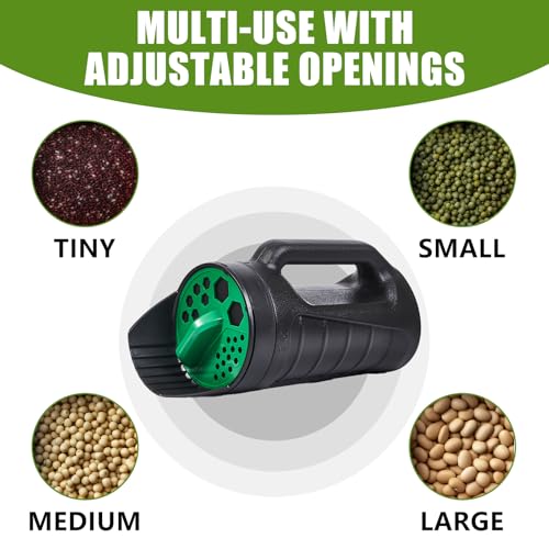 Distribuidor manual ajustable para semillas y fertilizante miniatura 4