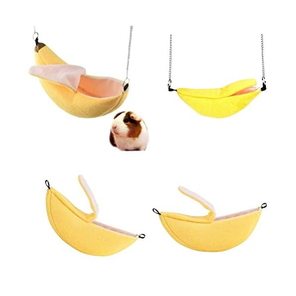 Banana hamster hammock soft bed small pet house animals hamster hanging house cage nest for guinea pig rat chinchilla hedgehog rat small bird pet - image 4