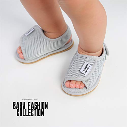 Image of RVROVIC Baby Boys Girls Sandals Premium Infant Summer Outdoor Shoes PU Lightweight Soft Anti-Slip Sole Toddler Prewalker