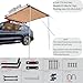DANCHEL OUTDOOR Vehicle Overlanding Awning with Side Wall Windbreaks, Portable Car Awning Extension Shades Camper Shelter Camping(Khaki 8.2x8.2ft+8.2x6.5ft)