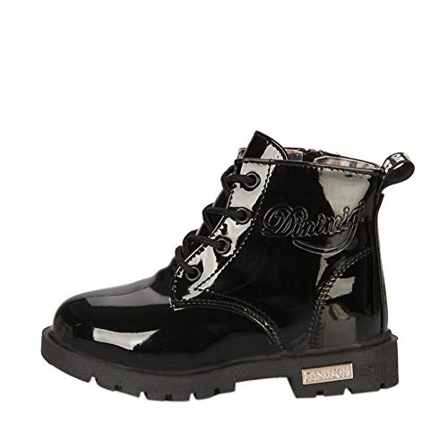 Kids Ankle Boots Boys Girls Waterproof Outdoor Combat Shoes Black 2.5 M US Little Kid2