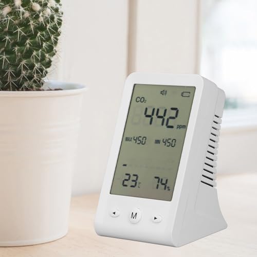 Monitor de CO2, termómetro e higrómetro ambiental para calidad del aire interior con alarma 3