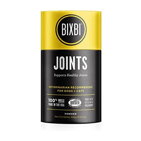 BIXBI Dog & Cat Joint Support, 2.12 oz (60 g) - All Natural Organic Pet Superfood - Daily Mushroom Powder Supplement - USA Grown & USA Made - Veterinarian Recommended for Dogs & Cats Cover