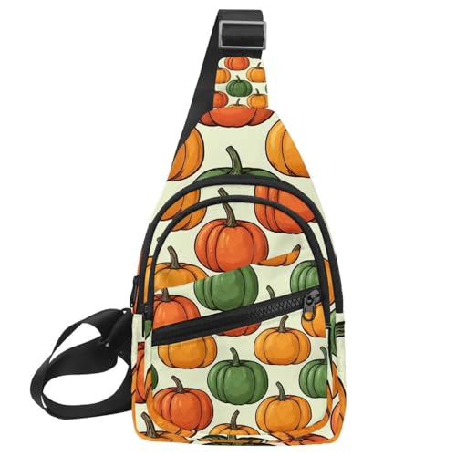 Mochila cruzada Helloween Pumkins 131 de senderismo multicolor 30x18cm