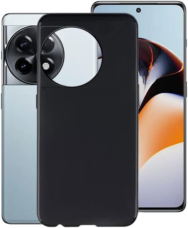 Case for OnePlus 11R (6.74"), Ultra-Thin Shockproof Soft Silicone Protective Case, 360° Drop Protection Shell Bumper [Anti-Yellowing] Clear Back Cover for OnePlus 11R - Black