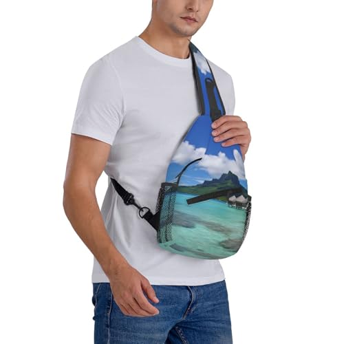 Mochila Sling Crossbody Negra Compacta y Versátil miniatura 7