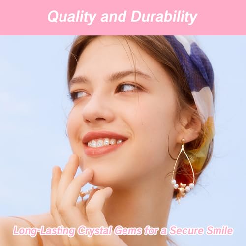 Image of Teeth Gems with Crystals Silver Diamantes Temporary Tooth Gems DIY Kit