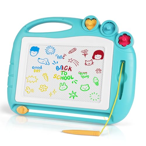 🎨【Design facile da cancellare】La tavoletta da disegno è facile da cancellare. Basta far scorrere il pulsante di cancellazione per azionarla. Indipendentemente da ciò che il bambino disegna, anche se l'immagine è disordinata, può essere facilmente cancellata e ricreata. Questo offre ai bambini un ambiente di disegno pulito e sicuro e fa risparmiare ai genitori il tempo di pulire i vestiti o le mani sporche dei propri figli.