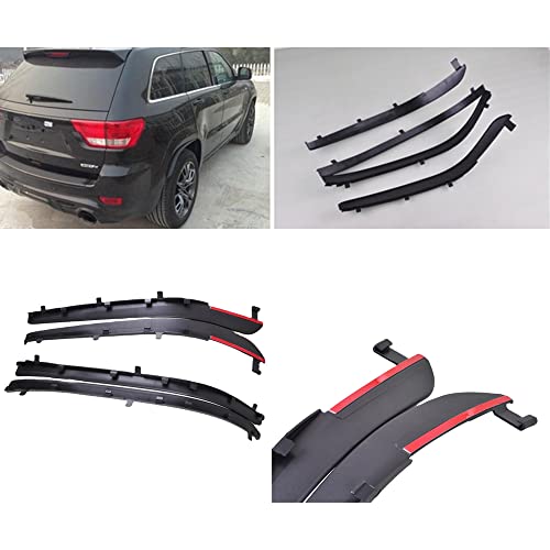 4PCS One Set Front Rear Fender Wheel Arch Flares Mudguard Extensions for High-end Jeep Grand Cherokee 2014-2020 with Wide Wheel Fender OEM 1XA30RXFAB 1XA31RXFAB 1WQ46RXFAB 1WQ47RXFAB