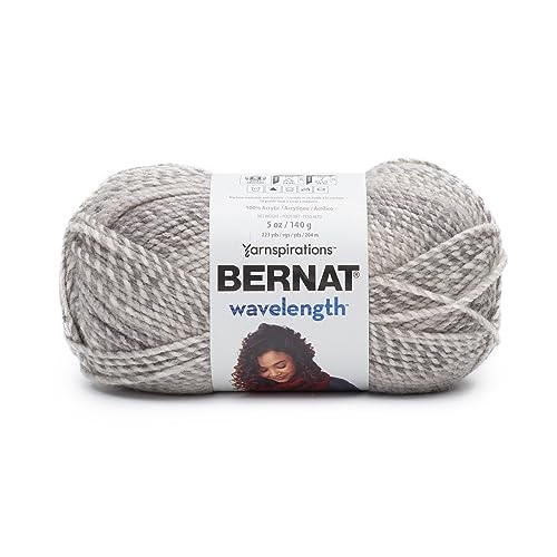 Image of Bernat Wavelength Yarn for Crocheting & Knitting, Pearl, 3-Pack