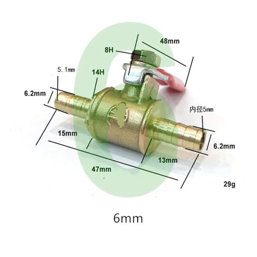 Raccord vanne à bille 19mm en laiton pour tuyau d'eau et de gaz