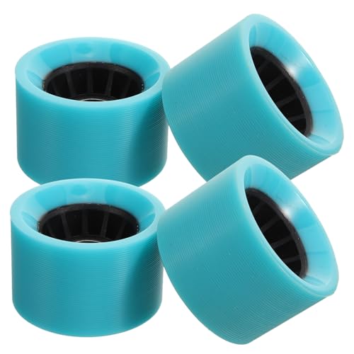 WOONEKY 4pcs Double Row Roller Skates Wheels Replacement Skate Wheels for Outdoor Use Sturdy Plastic Iron Elastic 95a Durometer