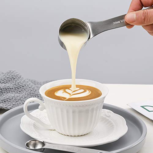 Stainless Steel Measuring Cups Set Of 8 Measuring Cups And 1 Magnetic Conversion Chart,1 Locking Ring,The Durable And Portable Kitchen Measuring Kit For Cooking And Baking #TOP5