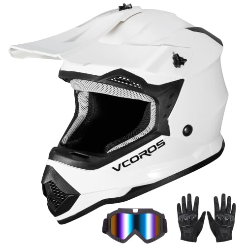 Image of VCOROS Youth Kids Dirt Bike Helmets,Kids Motocross Helmets DOT Approved