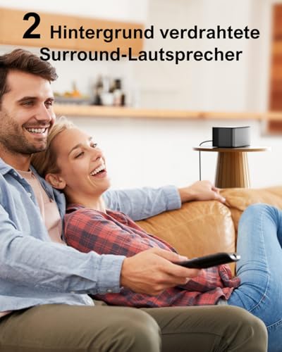 ULTIMEA 7.1 Surround Sound System für TV mit Dolby Atmos, App Steuerung, 4 kabelgebundene Surround-Lautsprecher, 460W Soundbar für Smart TV mit Wireless Subwoofer, Heimkino Sound System, Poseidon D80 – Bild 6