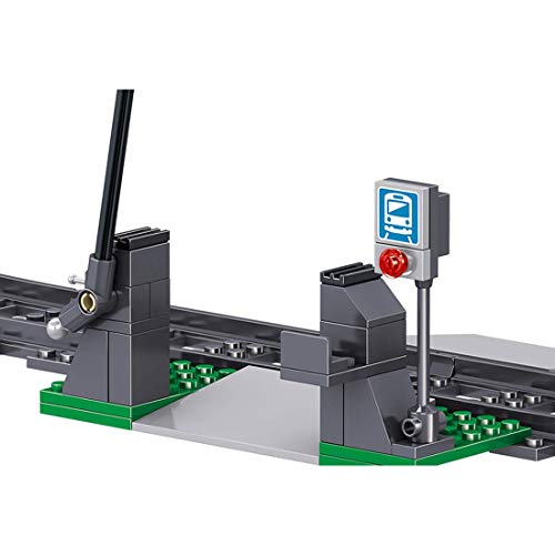 Hochgeschwindigkeitszug mit Schienen Baustein Bausatz, 941 Klemmbausteine City Zug mit Motor, Konstruktionsspielzeug… – Bild 3