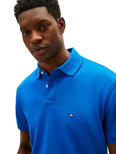 Image of Tommy Hilfiger Men's Short Sleeve Polo Shirts in Classic Fit with Stretch and Organic Pique Cotton