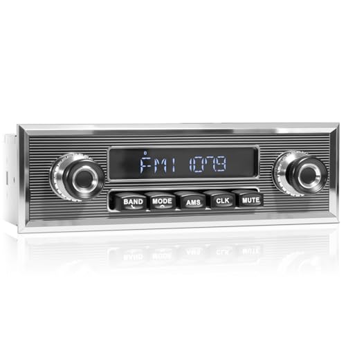 Bluetooth Retro Radio for Classic Vehicles: Single Din Vintage Stereo for Car -...