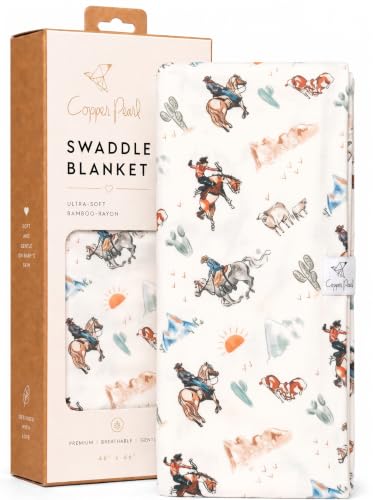 Image of Copper Pearl Swaddle Blankets for Newborns | Soft Stretchy Receiving Blankets for Boys and Girls | Large 46 x 46 Inch Baby Blankets | Lightweight and Breathable Swaddles | Boone