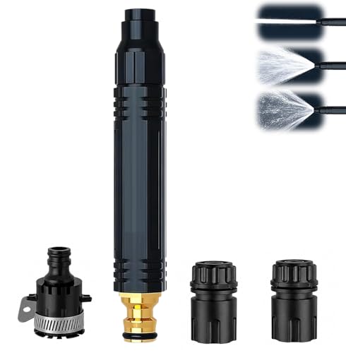 High Pressure Power Washer Nozzle with Connector Set, 2026 New Adjustable Home High Pressure Car Wash Water Gun, Garden Hose Sprayer Nozzle for Patio/Car/Driveway Cleaning