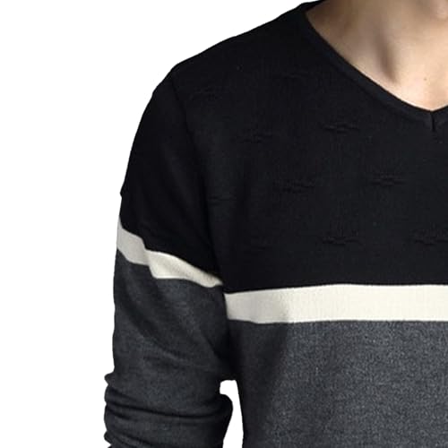 Mens Pullovers Sweater Tops V Neck V Neck Slim Fit Knitted Sweaters for Men Long Sleeve Pullover Bottoming Sweater3