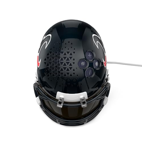 Image of NFL Echo Dot Bundle: Includes Echo Dot | Deep Sea Blue and Limited-Edition NFL Helmet Stand | Houston Texans