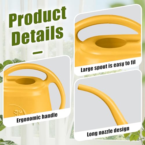 Image of Plant Watering Can - 1 /2 Gallon - Orange | With Long Spout for Watering-Home Indoor and Outdoor Garden