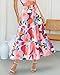 BTFBM Skirts for Women Floral Print Fall Fashion 2026 A Line Elastic High Waist Boho Holiday Maxi Skirt Pockets(Floral Apricot Rose Red, Small)