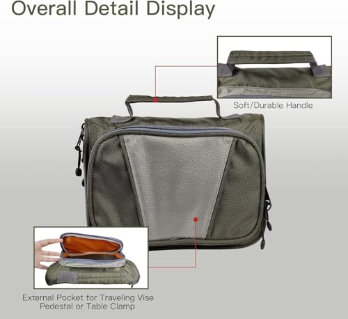 Aventik Fly Tying Bag Bolsa Ligera Portátil para Almacenaje de Señuelos con Bolsas Transparentes Desmontables Mediana miniatura 3