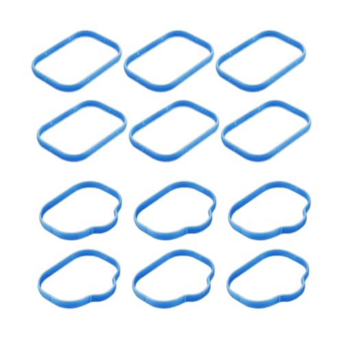 HABNVUON 12PCS Intake Manifold Gaskets Lower & Upper Gasket Plenum Set Manifold Gasket Intake Manifold Rubber Sealing Gaskets Fit for Dodge Chrysler Jeep Replaces OEM# 5184562AC 5184331AC MS97204