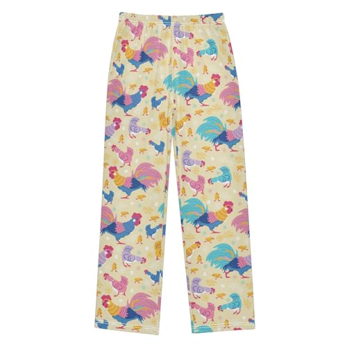 Pajamas Pants Soft Rooster Hen Chick Long Sleep Pjs Lounge Pajama Bottoms Elastic Waist with Pockets