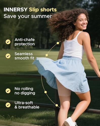 INNERSY Women's Slip Shorts for Under Dresses High Waisted Shorts3