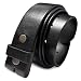 BS-40 Vintage Style Full Grain 100% Leather 1-1/2" Wide Belt Strap (Black, 34)