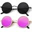 B34-black + Gold Frame Mirrored Purple Lens