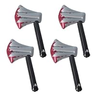 RELKLYU 4 Stück Aufblasbare Axtkugeln, Langlebiges Und Sicheres PVC, Requisiten Für Partyatmosphäre, Geeignet Für Mottopartys Und Weihnachtsdekorationen.