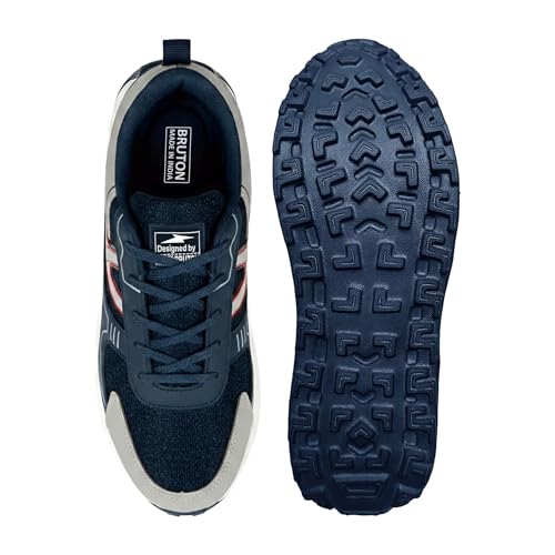 Image of BRUTON Nexor-606 Men's Casual Sneakers | Stylish Lightweight Lace-Up Shoes for Men | Comfortable Walking Shoes | Trendy Fashion Footwear