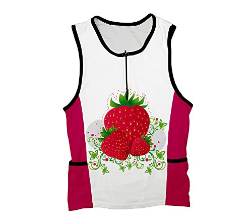 ScudoPro Strawberry Triathlon Top for Men - Size XL