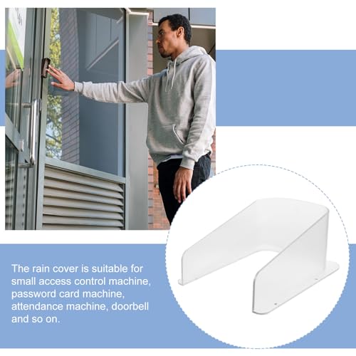 Cubierta para timbre exterior Homoyoyo protector impermeable plástico de control de accesos 4