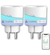 Matte WLAN Socket 16A 3680W Power Consumption Measure ANTELA Smart Plug Compatible with Alexa, G...