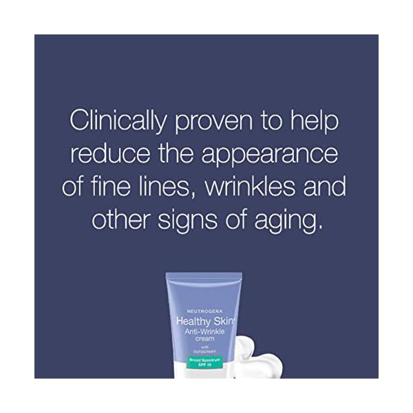 Neutrogena Healthy Skin Anti-Wrinkle Retinol & Vitamin E Daily Moisturizer with SPF 15 Sunscreen, Oil-Free Face & Neck Cream with Retinol, Vitamin E, Vitamin A & Vitamin B5, 1.4 oz