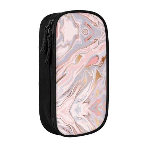 Image of Perinsto Liquid Marble Texture Pencil Case Big Capacity Multi Compartment Stationery Box Pencil Pouch Holder Desk Organizer For School Office Home
