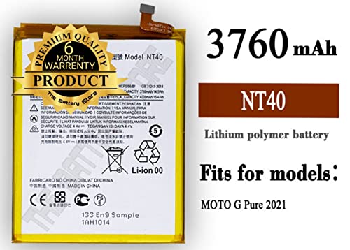 Image of THE BATTERY STORE Orignal Battery for Motorola Moto E20 (XT2155) Battery NT40 SB18D15207 Battery with 6 Months warrenty (for Moto NT40)