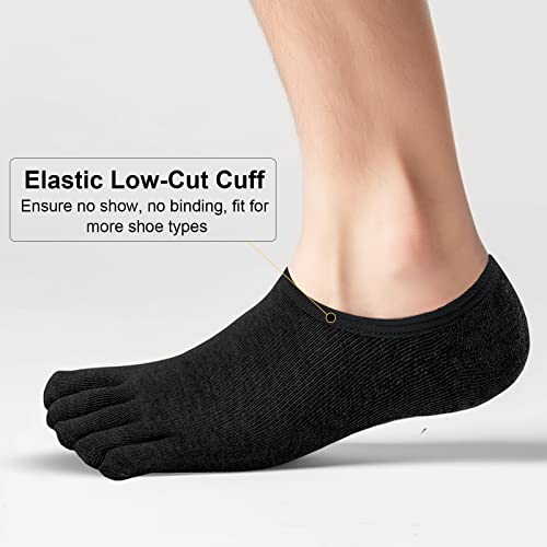 ZAKASA No-Show Toe Socks Men: Five Finger Socks Invisible Liner Low Cut for Running Loafers Athletic Shoes4