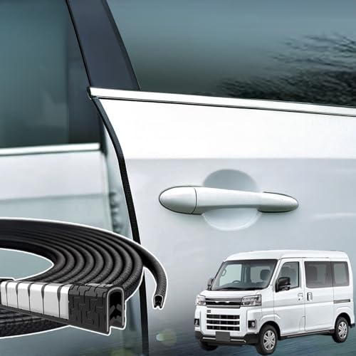TiCar ダイハツ アトレー 車 ドアモール エッジプロテクター エッジモール ガード プロテクター U字型 傷防止 保護 騒音低減 衝突防止 自由カット可能 5m × 2本セット ステンレス鋼 フェンダー 外装 キズ バンパー ドレスアップ 粘着剤不要