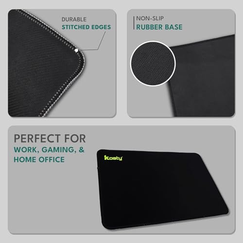 Image of Ultra-Smooth 350mm x 250mm Large Size Mousepad -3mm Thick Durable Stitched Edges, Non-Slip Rubber Base, Spill-Resistant, Perfect for Work, Gaming, and Home Office Pack of 5